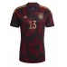 Herren Fußballbekleidung Deutschland Thomas Muller #13 Auswärtstrikot WM 2022 Kurzarm